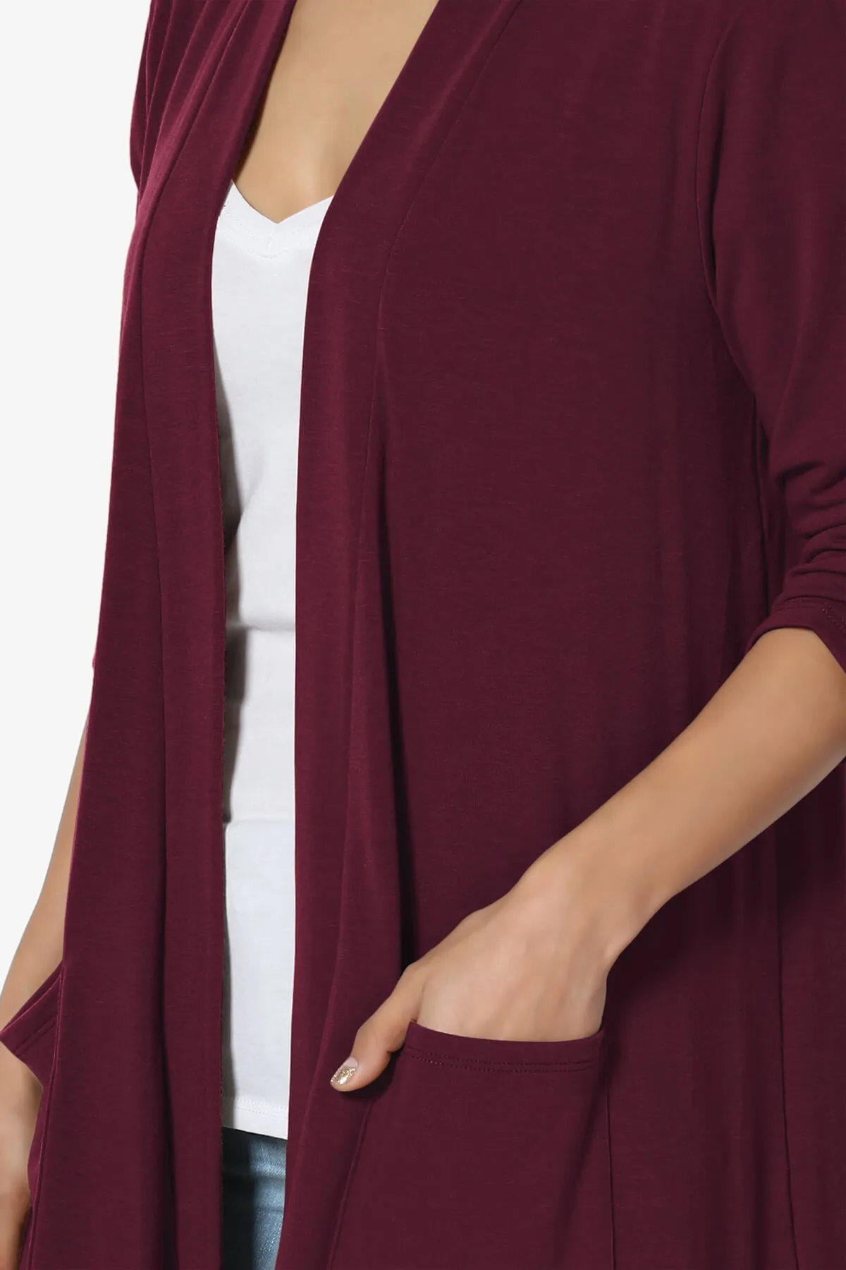 Daday Slouchy Pocket 3/4 Sleeve Cardigan