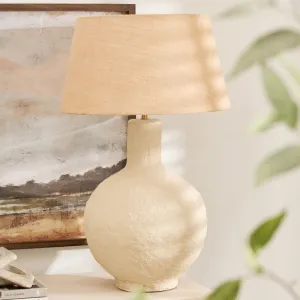 Dallas Papier Mache Lamp | Complete with Shade