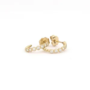 Diamond Huggie Earrings