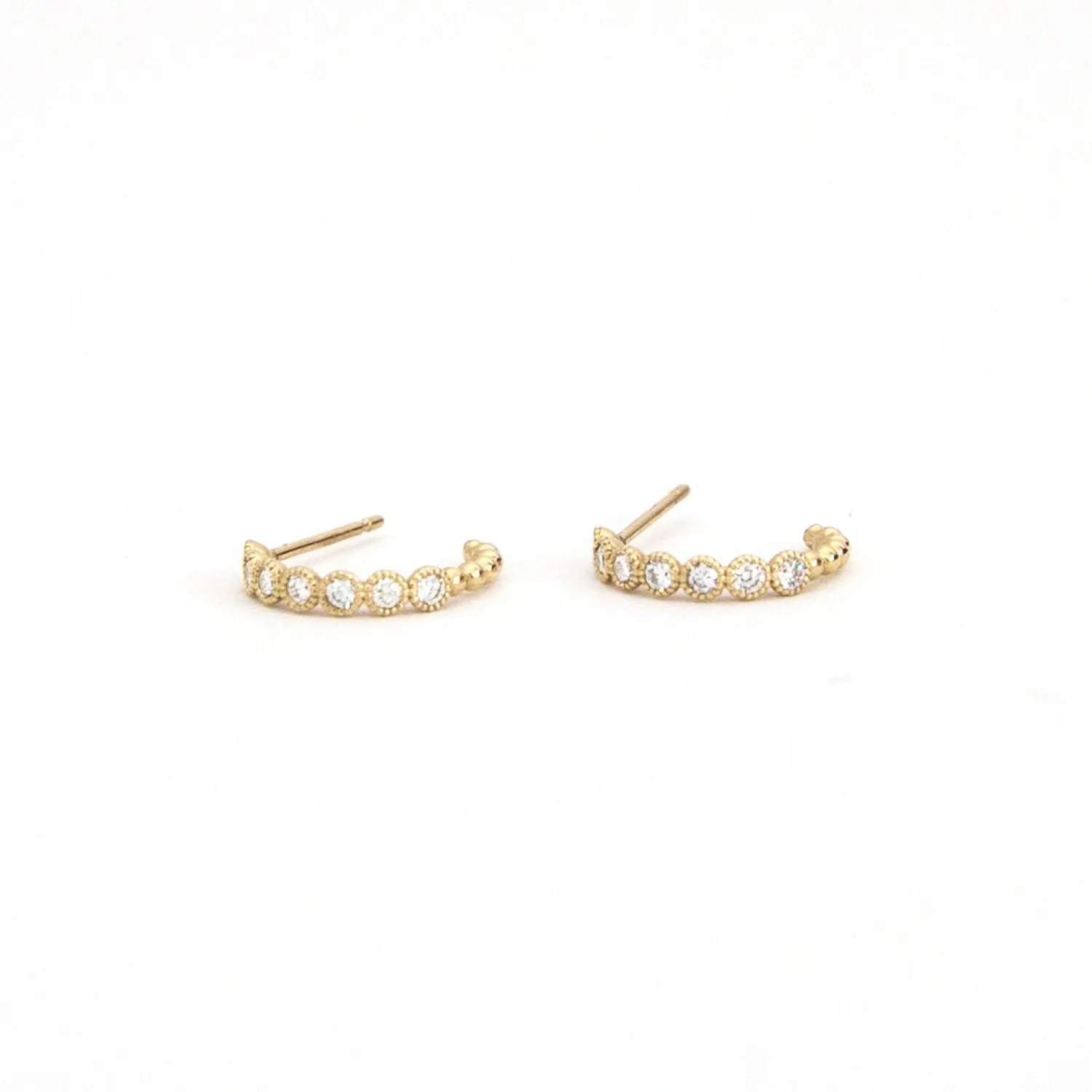 Diamond Huggie Earrings