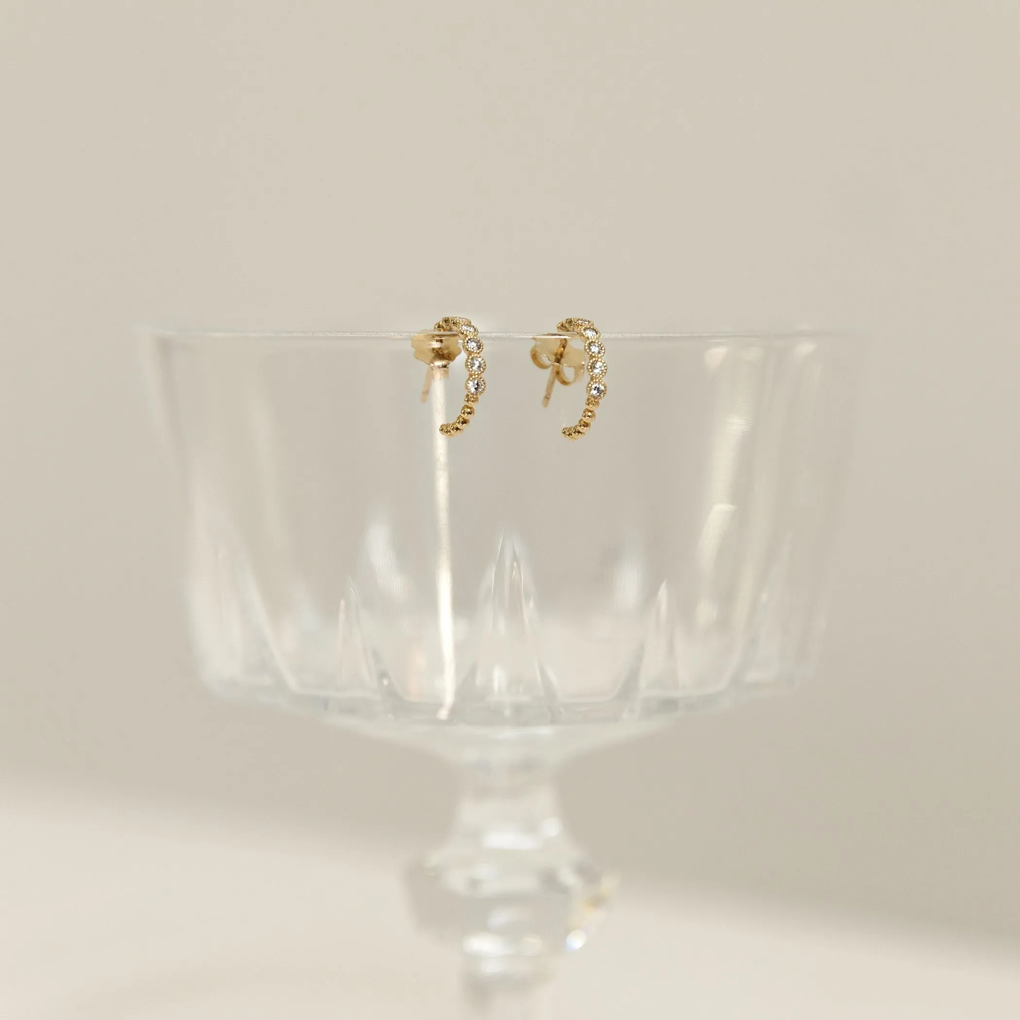 Diamond Huggie Earrings
