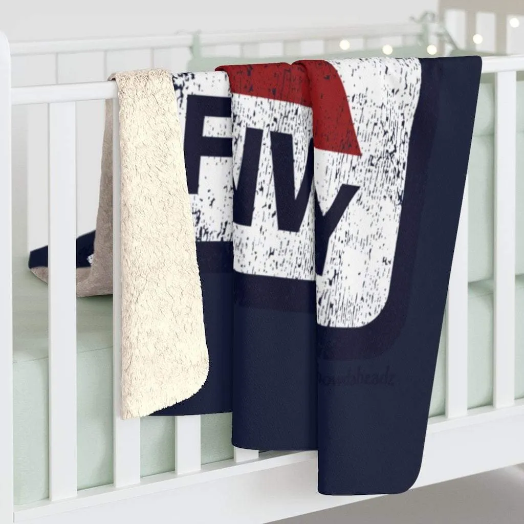 Distressed Fenway Sign Sherpa Fleece Blanket