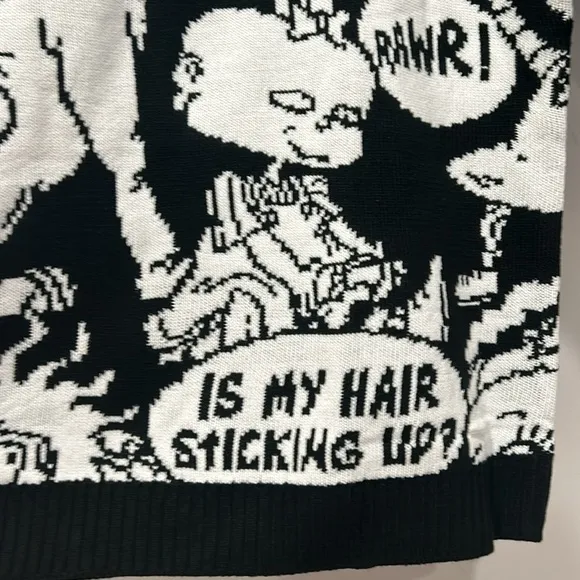 Dolls Kill Rugrats thinking too much knit nostalgia graphic sweater medium/large