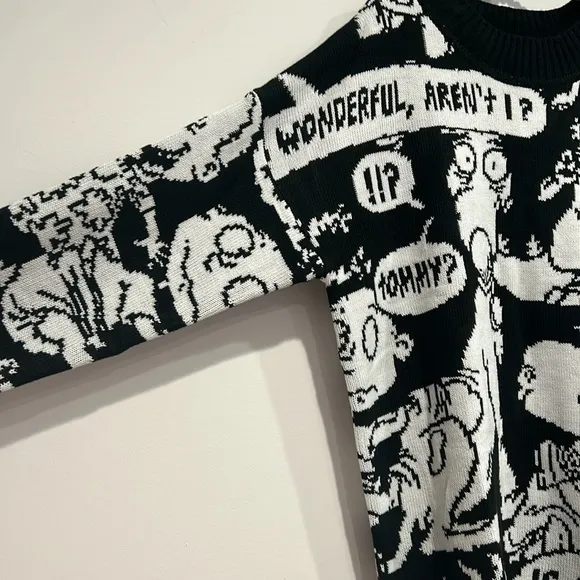 Dolls Kill Rugrats thinking too much knit nostalgia graphic sweater medium/large