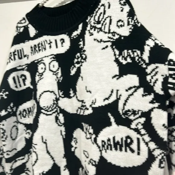 Dolls Kill Rugrats thinking too much knit nostalgia graphic sweater medium/large