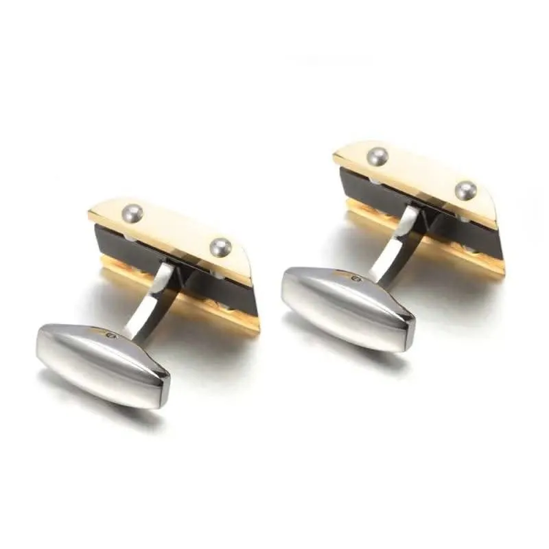 Dual-Tone Architect Stainless Steel Cufflinks