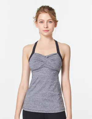 easyoga LA-VEDA U-Shirred Tank12 - M09 M-Gray