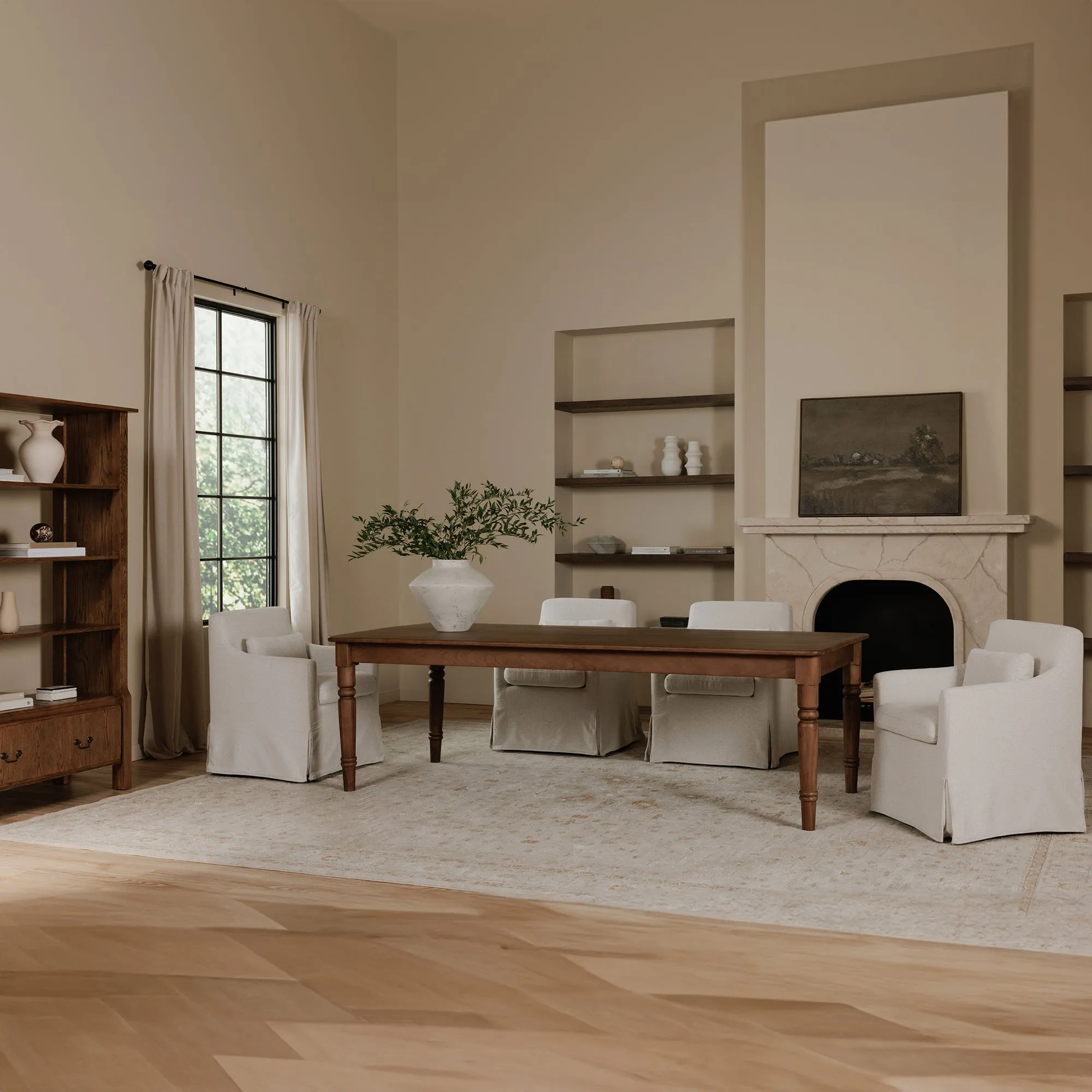 Elegant Curve Dining Chair with Removable Cover