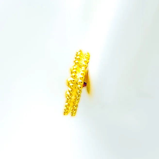 Elegant Luminous 21k Gold Medium Clover Earrings