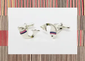 Elegant 'meen' fish cufflinks
