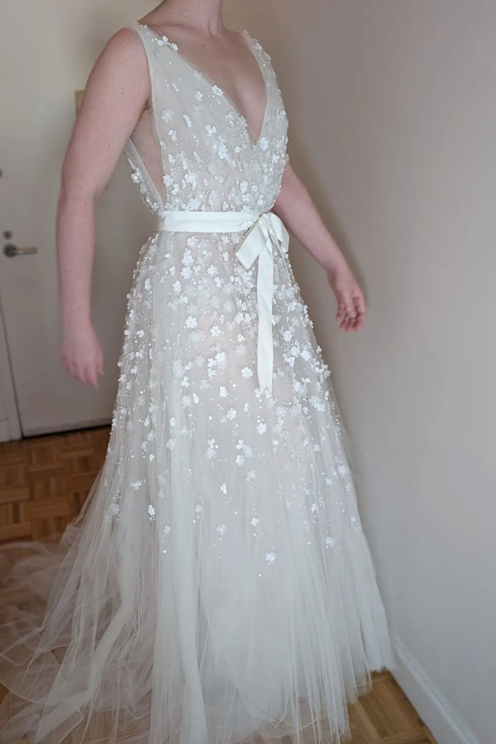 Elegant Plunging V Neckline