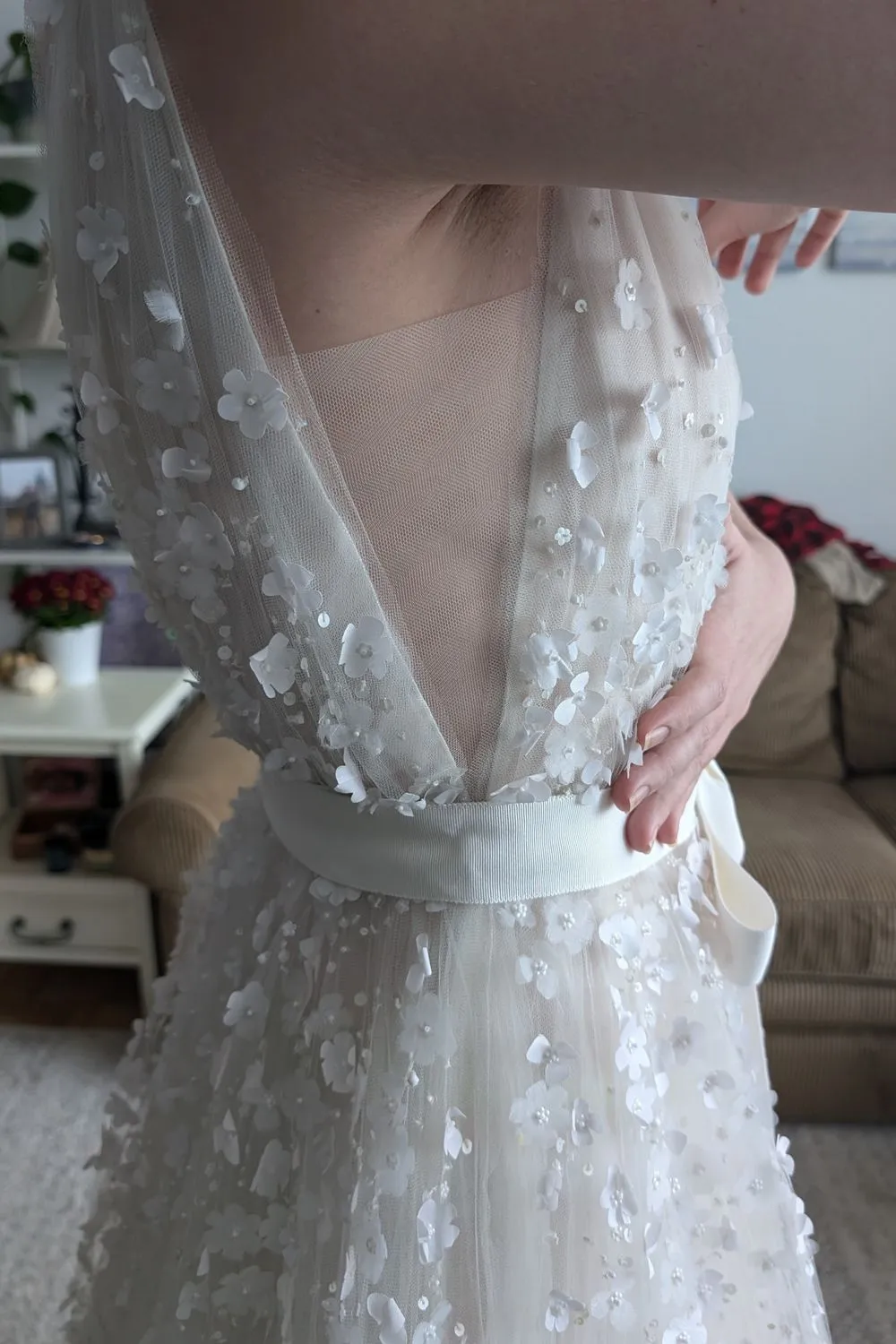 Elegant Plunging V Neckline