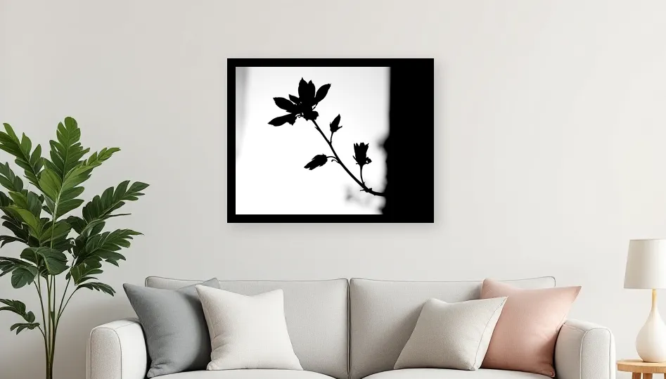 Elegant Silhouette of Serenity Wall Art Poster