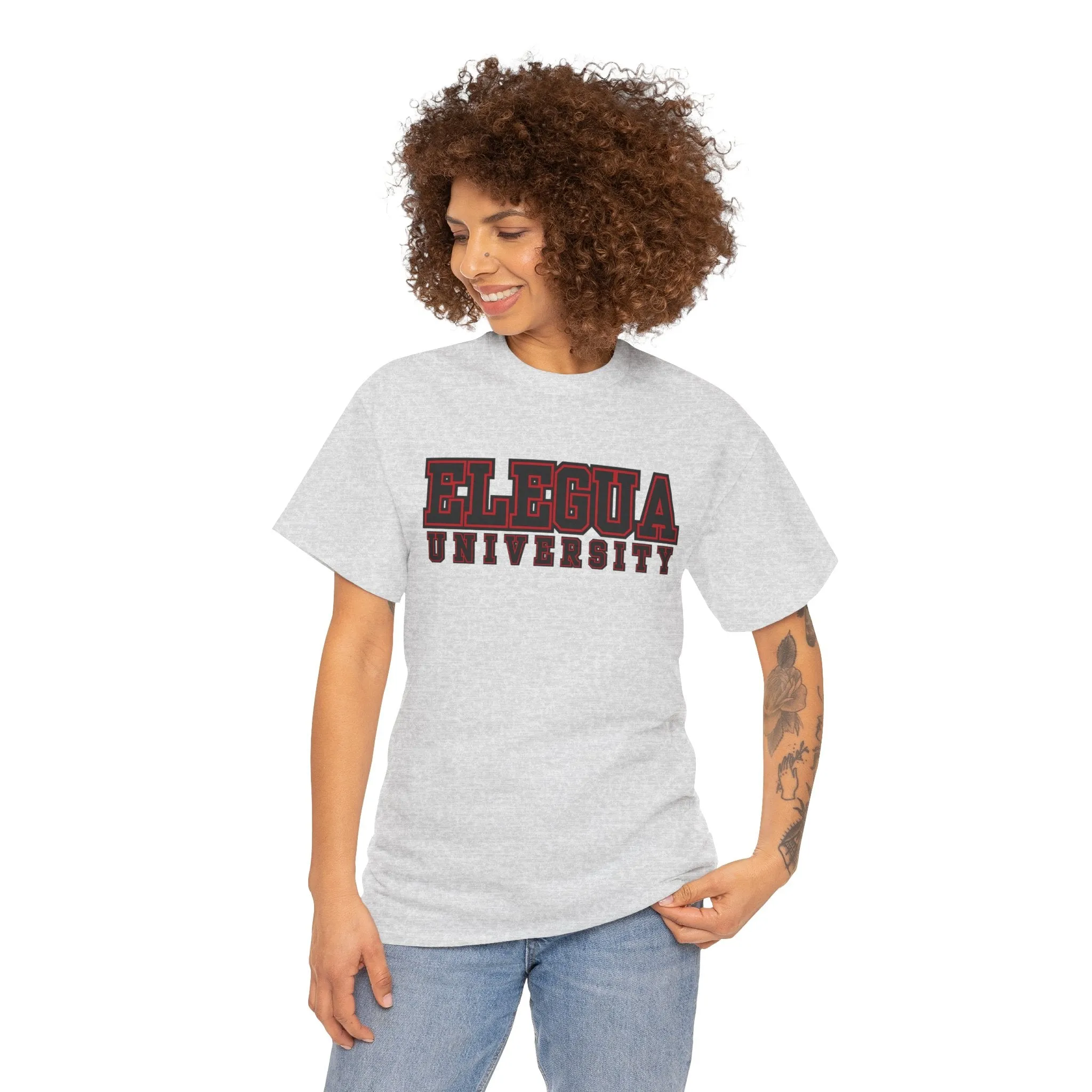 Elegua University Unisex Heavy Cotton Tee - Casual College Style T-Shirt