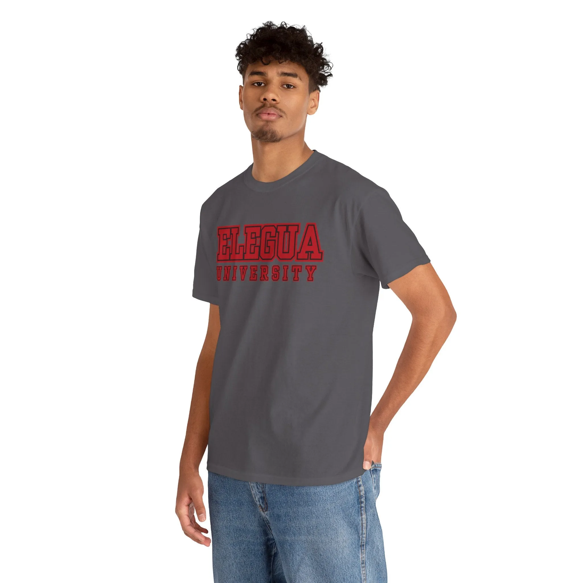 Elegua University Unisex Heavy Cotton Tee - Casual College Style T-Shirt