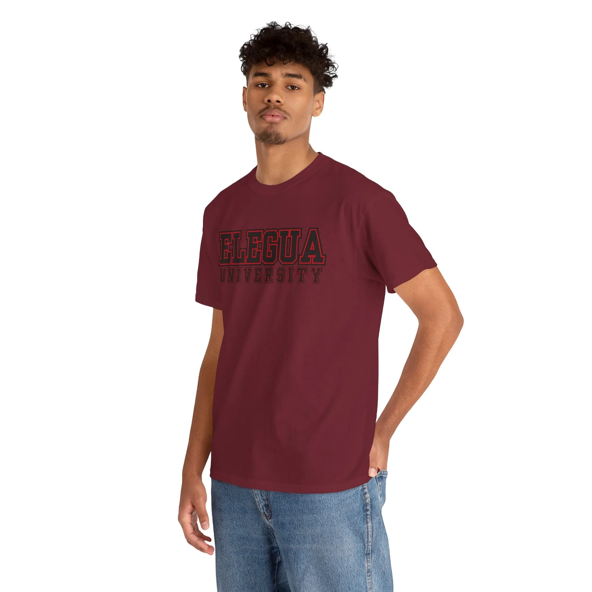 Elegua University Unisex Heavy Cotton Tee - Casual College Style T-Shirt