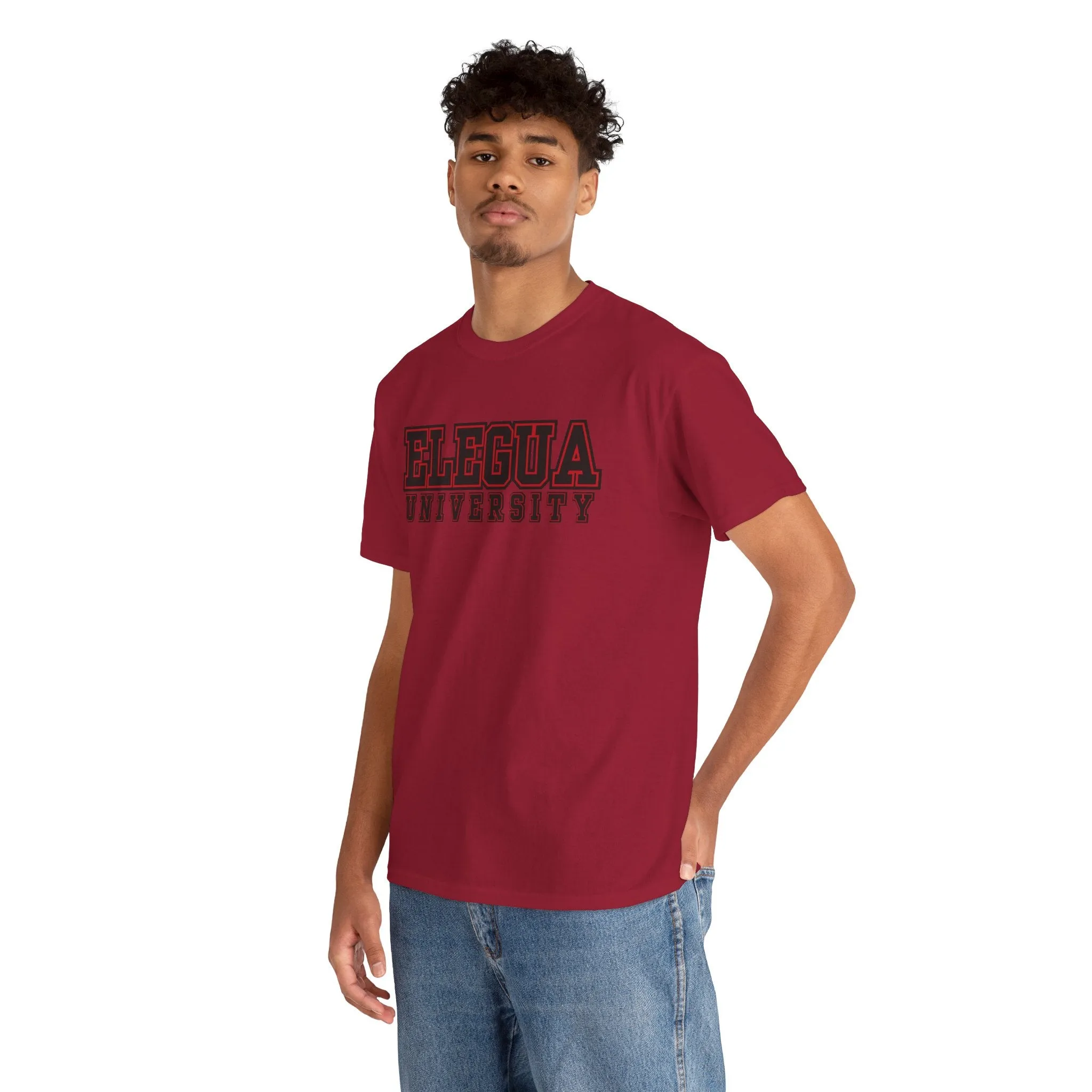 Elegua University Unisex Heavy Cotton Tee - Casual College Style T-Shirt