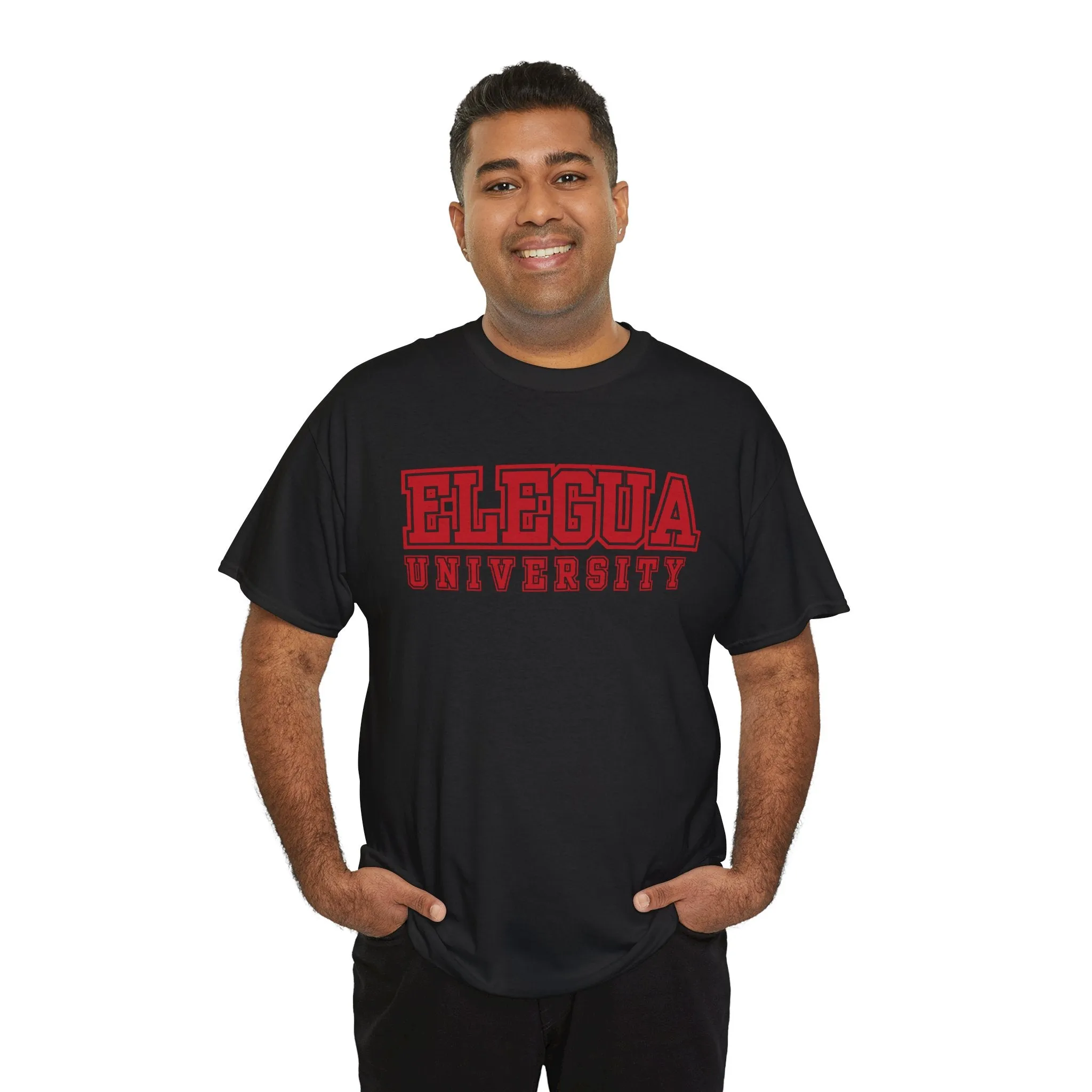 Elegua University Unisex Heavy Cotton Tee - Casual College Style T-Shirt