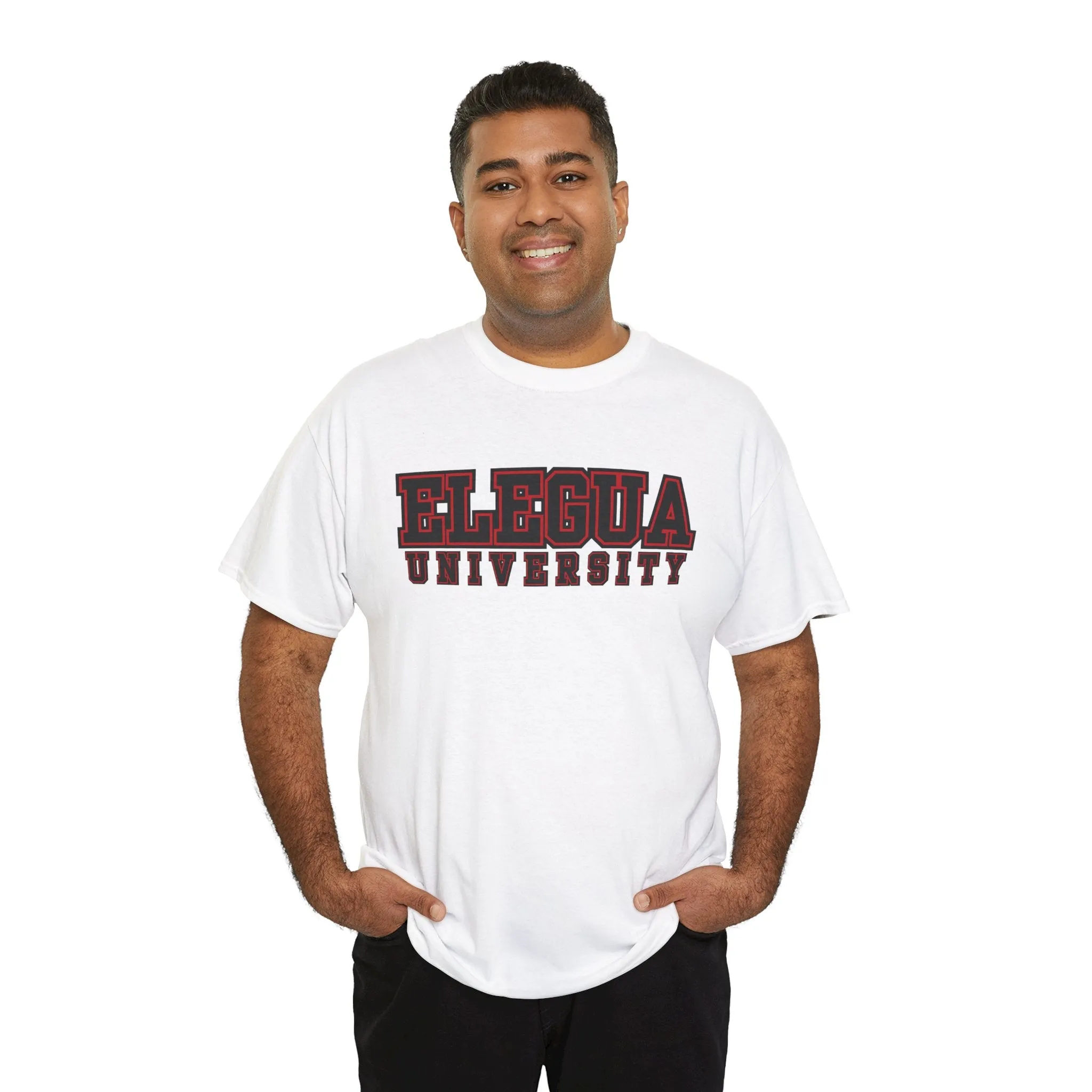 Elegua University Unisex Heavy Cotton Tee - Casual College Style T-Shirt