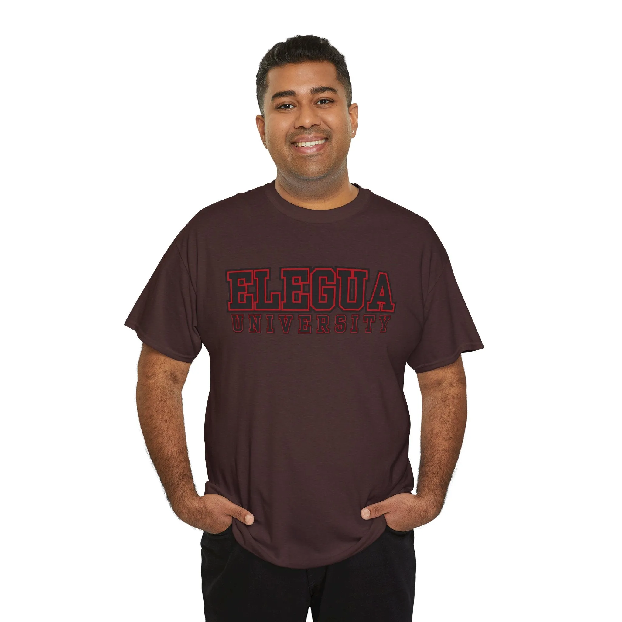 Elegua University Unisex Heavy Cotton Tee - Casual College Style T-Shirt