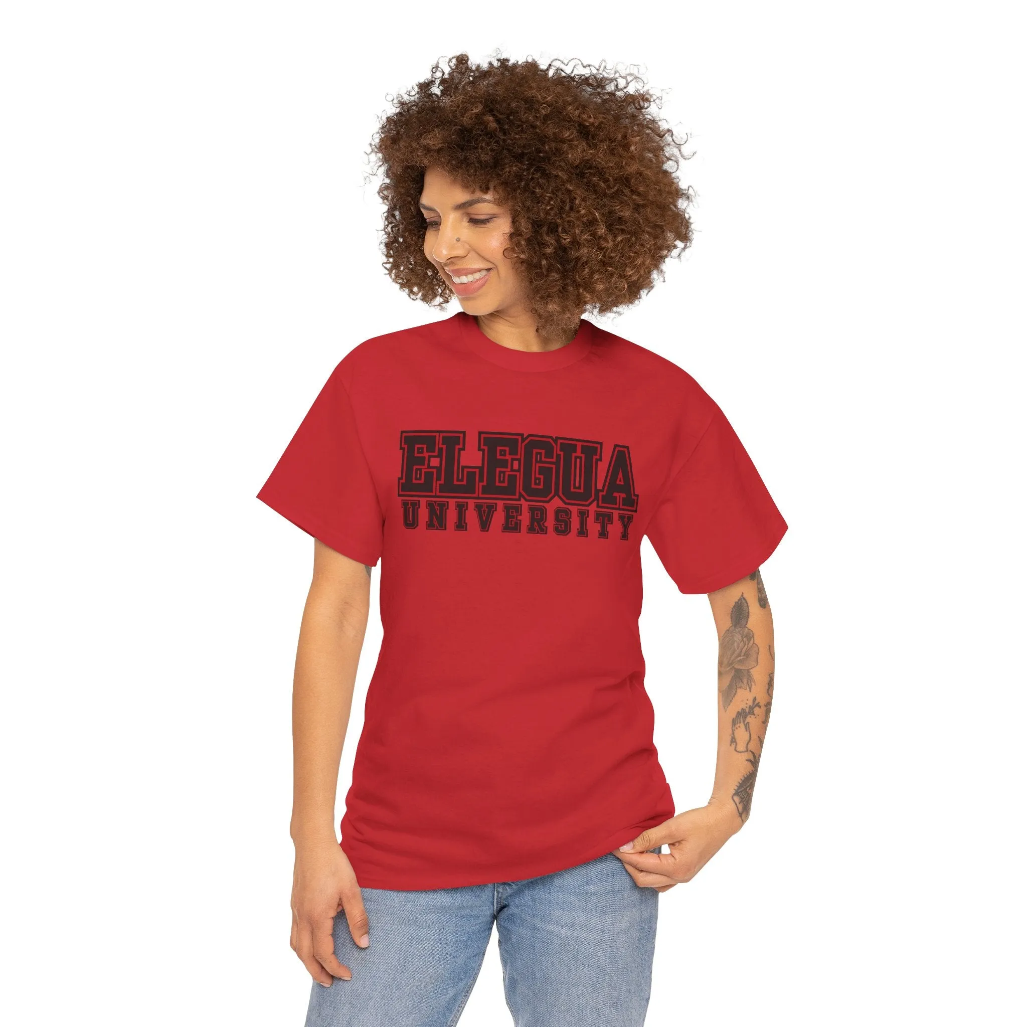 Elegua University Unisex Heavy Cotton Tee - Casual College Style T-Shirt