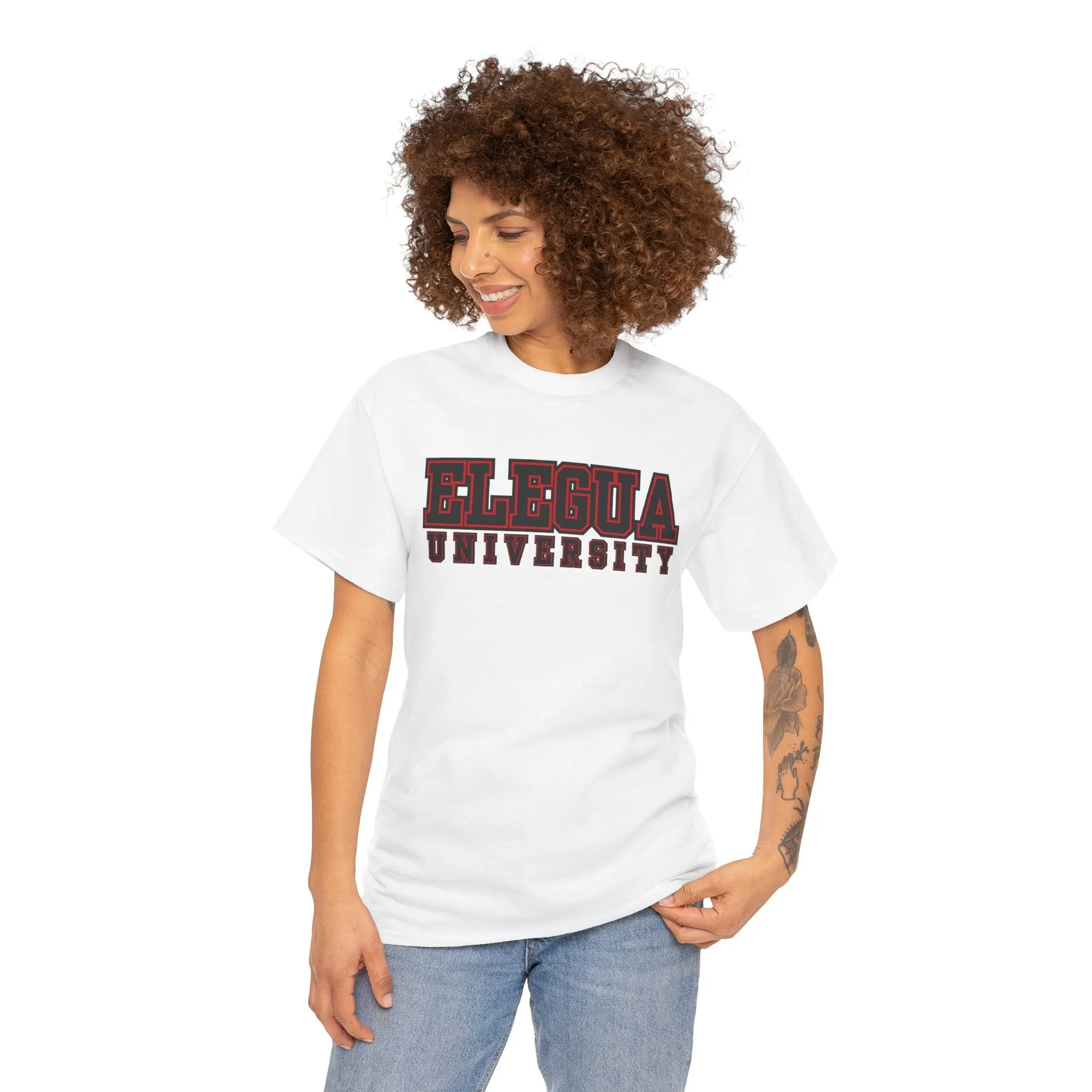 Elegua University Unisex Heavy Cotton Tee - Casual College Style T-Shirt