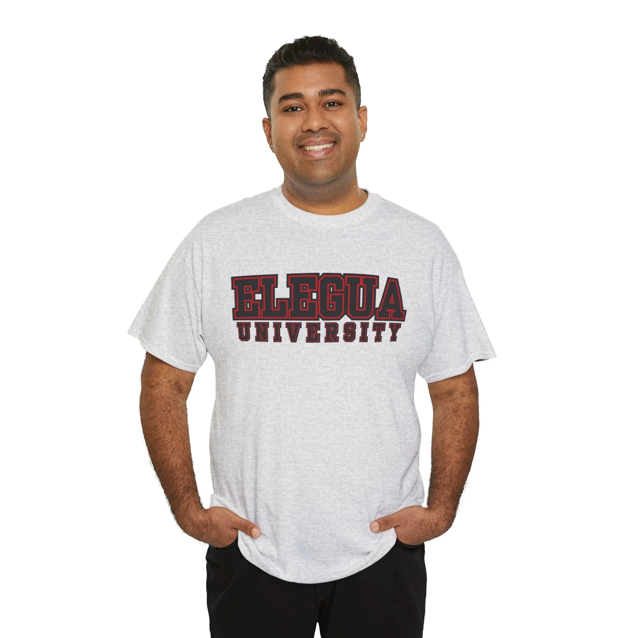 Elegua University Unisex Heavy Cotton Tee - Casual College Style T-Shirt