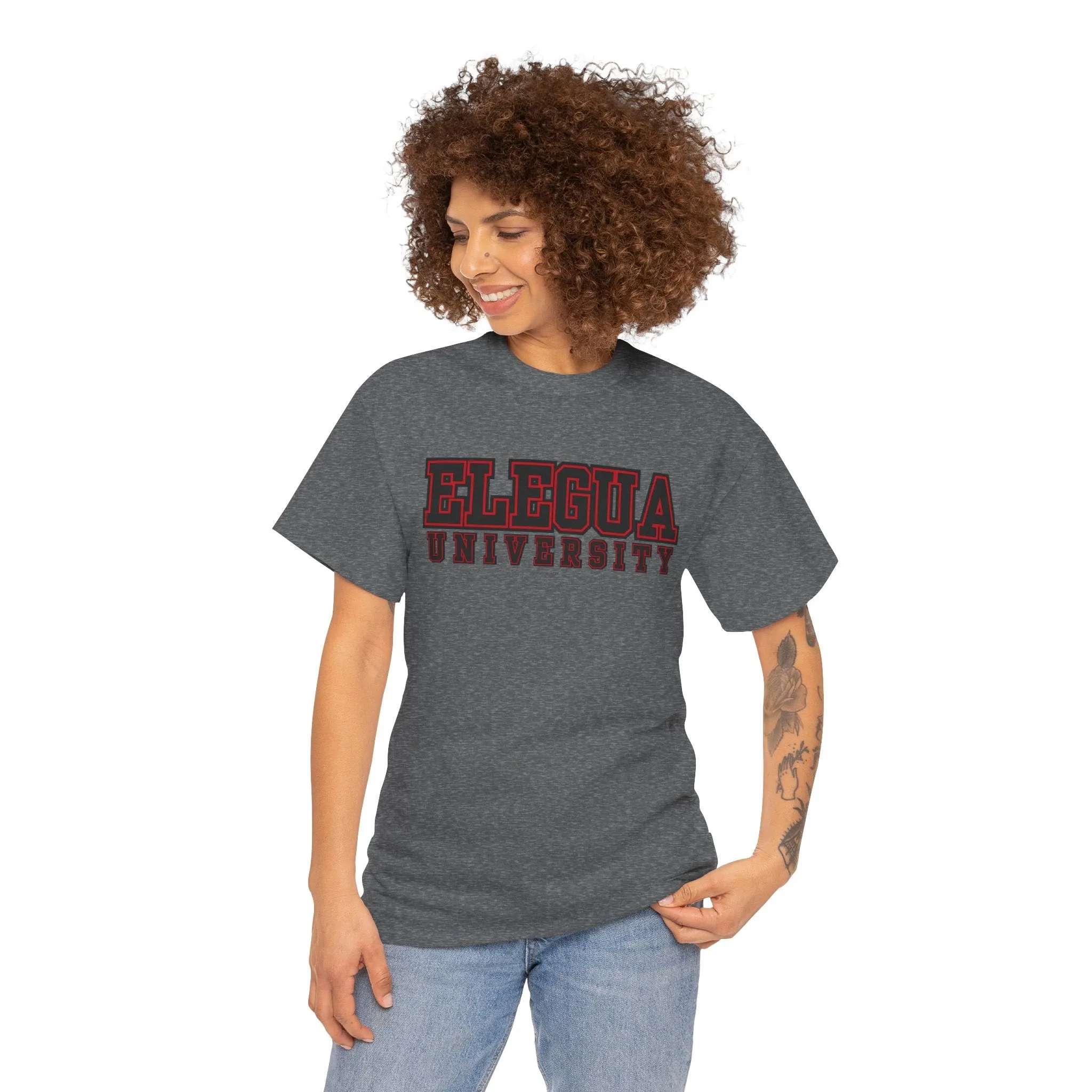 Elegua University Unisex Heavy Cotton Tee - Casual College Style T-Shirt