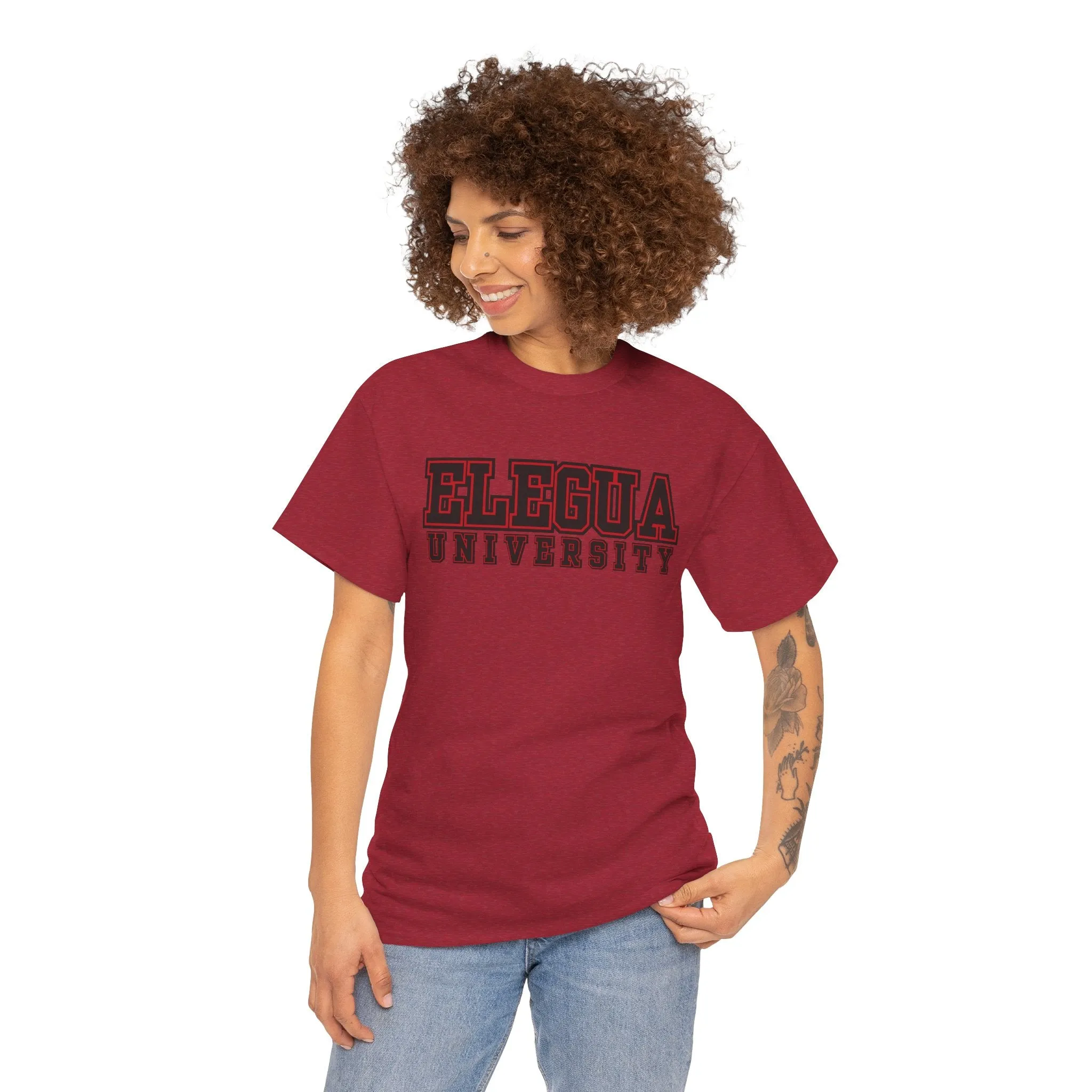 Elegua University Unisex Heavy Cotton Tee - Casual College Style T-Shirt