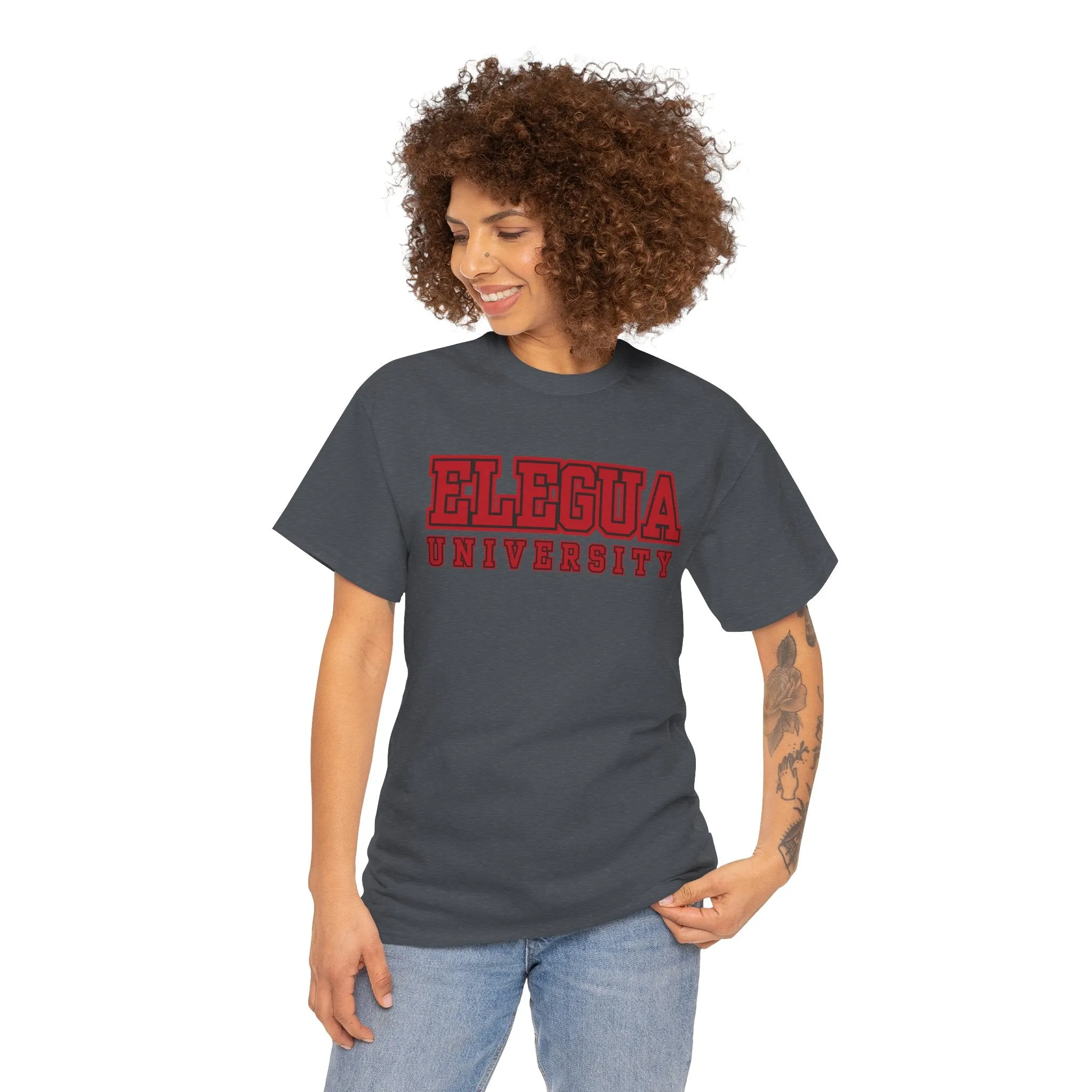 Elegua University Unisex Heavy Cotton Tee - Casual College Style T-Shirt