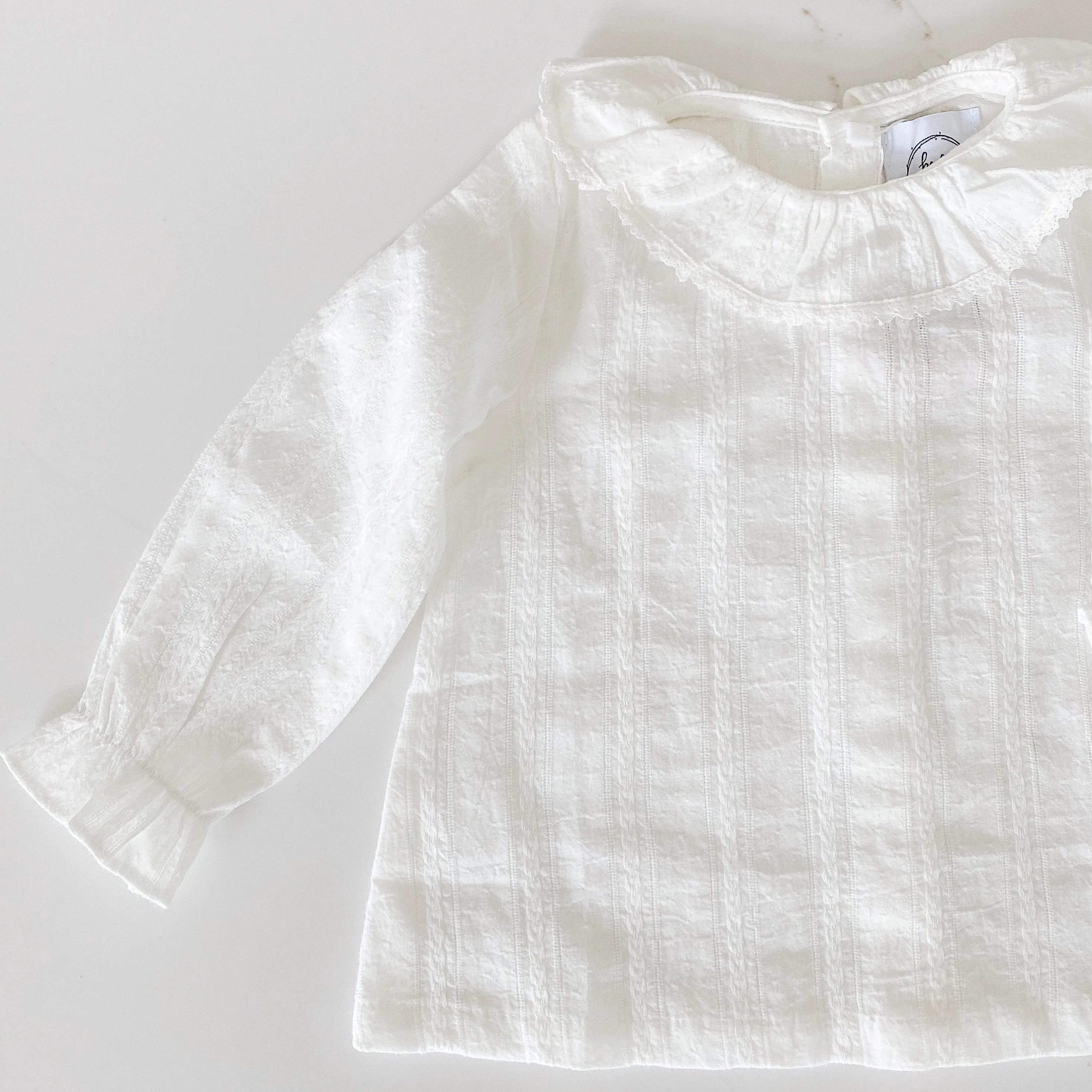 Embroidered Cotton Top - White
