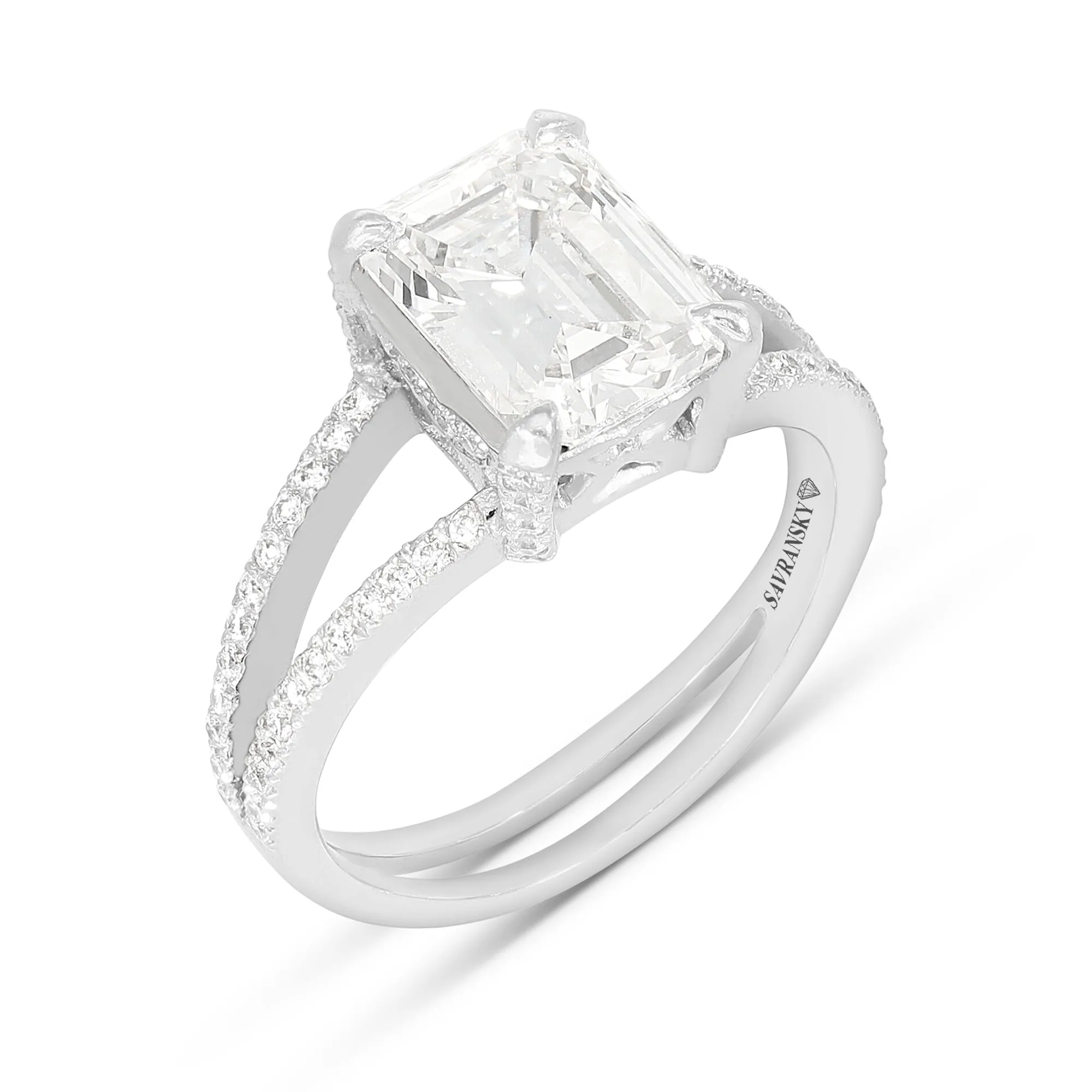 Emerald Cut Diamond Engagement Ring