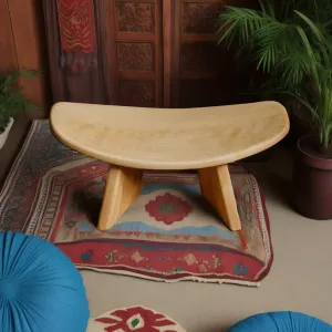 Ergonomic Wooden Meditation Bench for Seiza & Yoga Practice