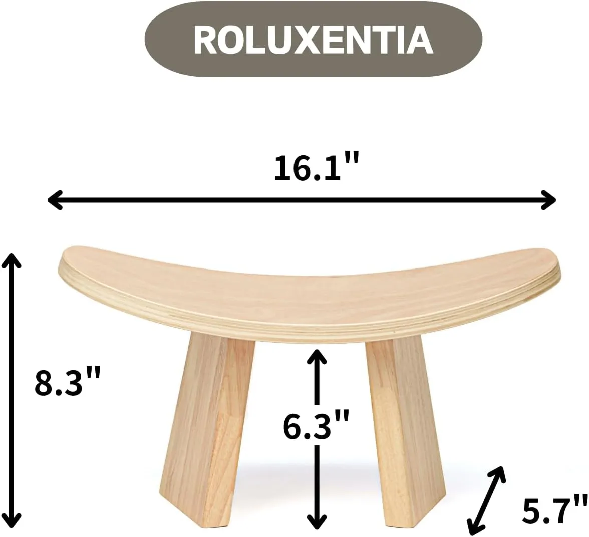 Ergonomic Wooden Meditation Bench for Seiza & Yoga Practice