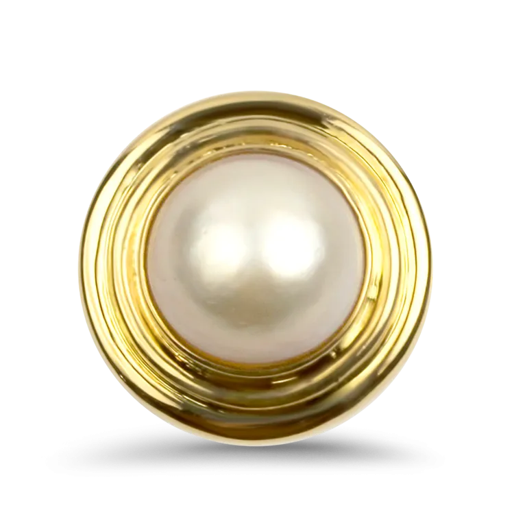 Estate 14k Yellow Gold Mabe Pearl Ring