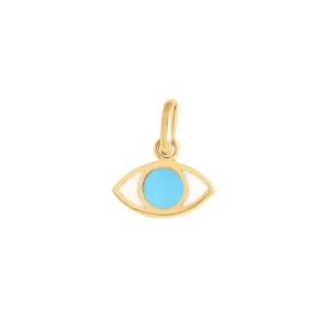 Eye Turquoise Resin Pendant