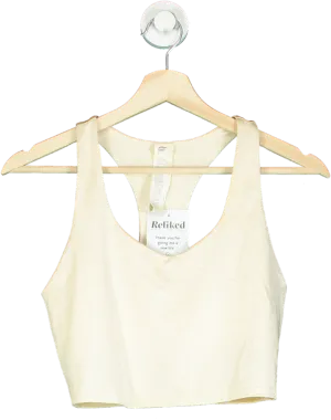 Fabletics Beige Racerback Sports Bra UK S
