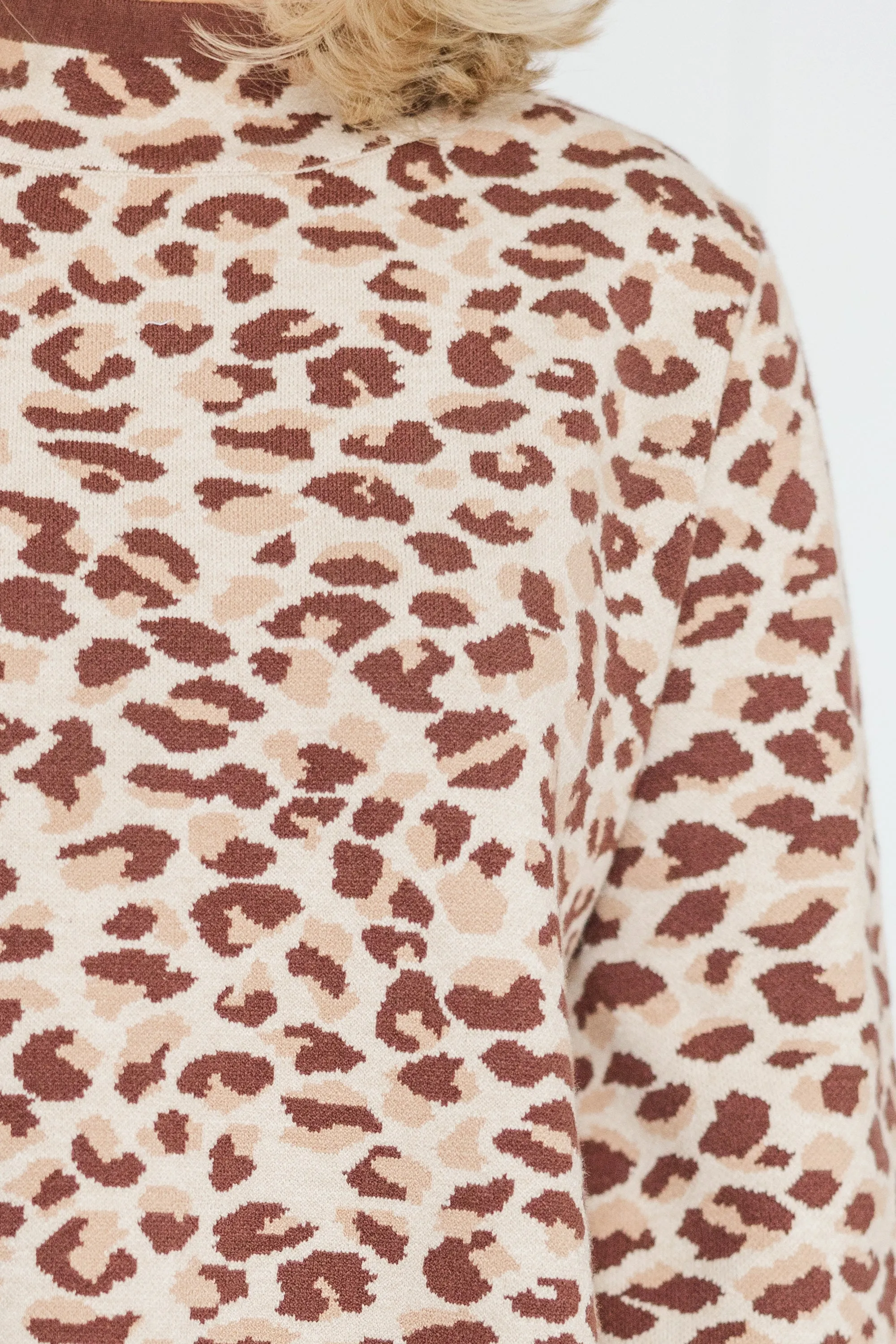 Fate: The Intrigue Taupe Leopard Sweater