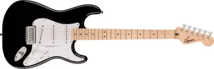 Fender Squier Sonic Stratocaster Black W/ White Pick Guard