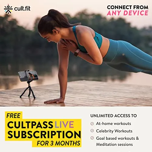 Fitkit FK2000 Flywheel 13.22lbs, Max Weight 120kg Bluetooth Enabled Exercise Spin Bike with Free At Home Installation and Trainer Led Sessions by cult.sport