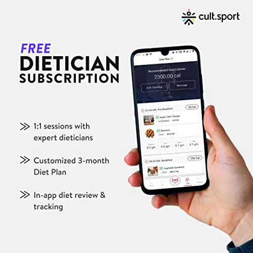 Fitkit FK2000 Flywheel 13.22lbs, Max Weight 120kg Bluetooth Enabled Exercise Spin Bike with Free At Home Installation and Trainer Led Sessions by cult.sport
