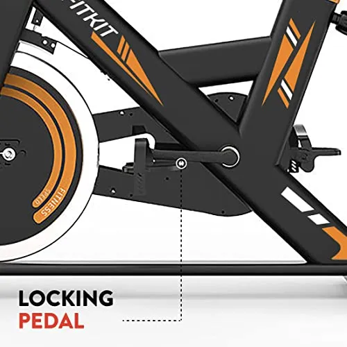 Fitkit FK2000 Flywheel 13.22lbs, Max Weight 120kg Bluetooth Enabled Exercise Spin Bike with Free At Home Installation and Trainer Led Sessions by cult.sport