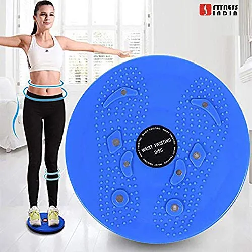 FITNESS INDIA™ AB Roller & Tummy Twister (Combo of 2) Waist Trimmer Body Toner Home Gym Equipment Abdominal Exercise - Multicolour