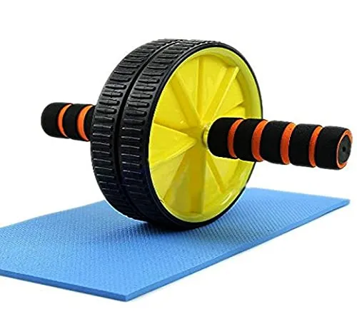 FITNESS INDIA™ AB Roller & Tummy Twister (Combo of 2) Waist Trimmer Body Toner Home Gym Equipment Abdominal Exercise - Multicolour