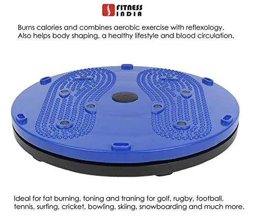 FITNESS INDIA™ AB Roller & Tummy Twister (Combo of 2) Waist Trimmer Body Toner Home Gym Equipment Abdominal Exercise - Multicolour