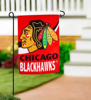 Flag, DS New Burlap, Garden, Chicago Blackhawks,14nb4355