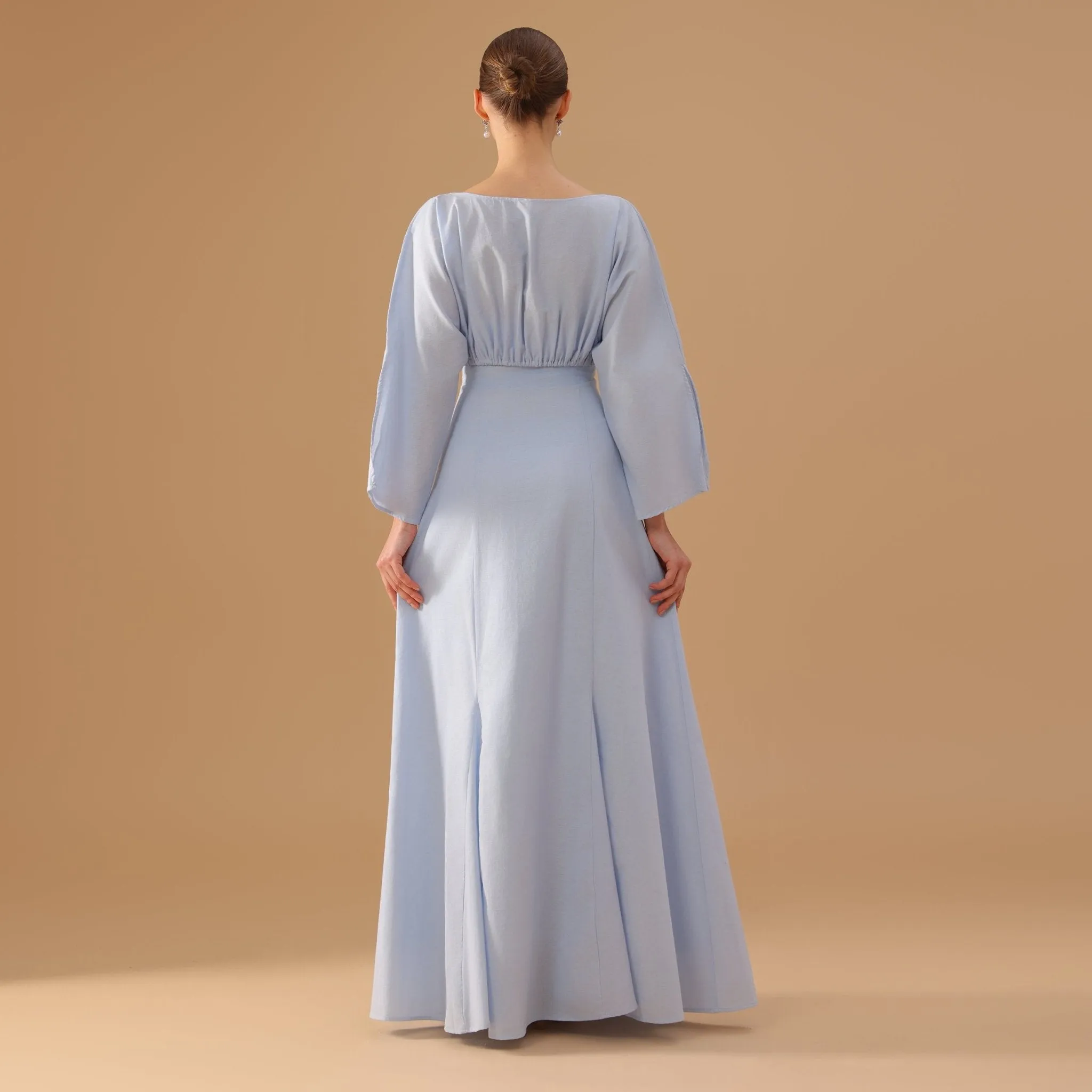 Flared A-Line Dress and Gathered Off-Shoulder Top