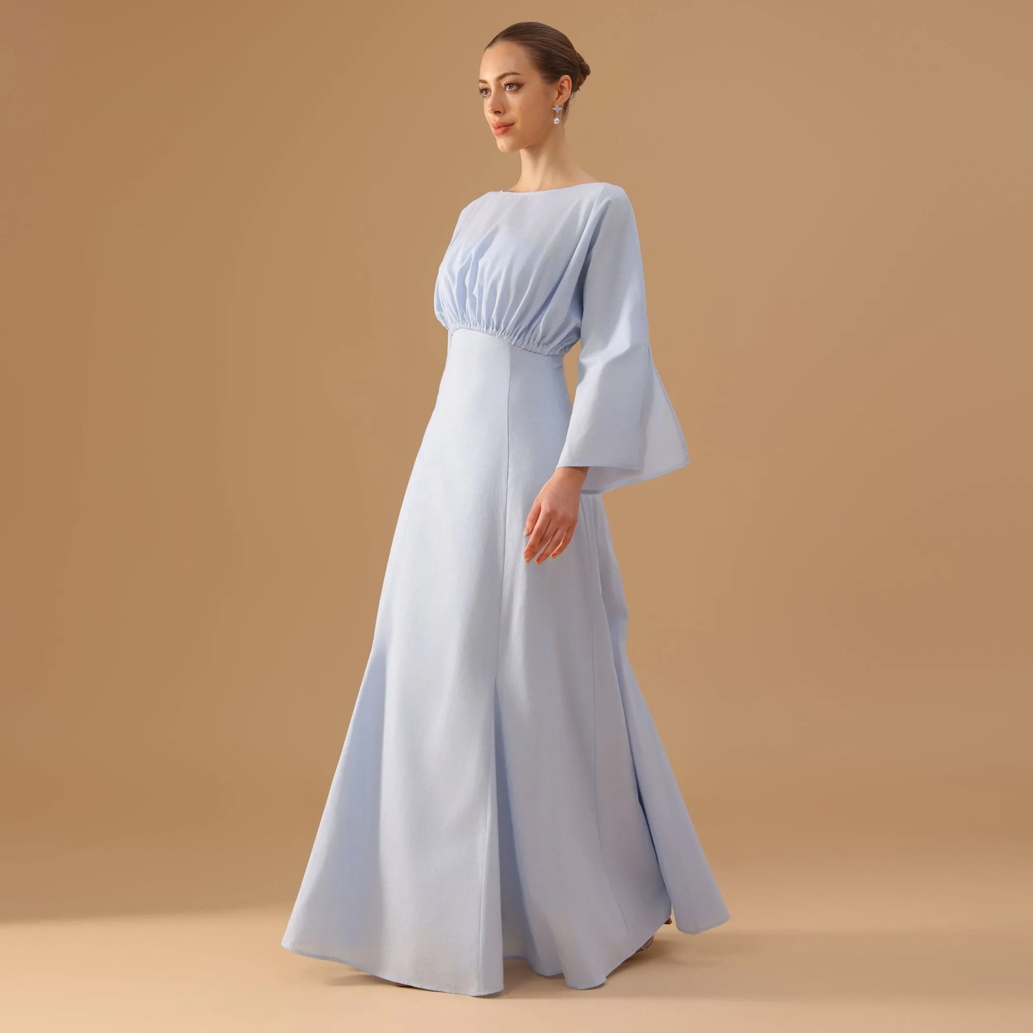 Flared A-Line Dress and Gathered Off-Shoulder Top