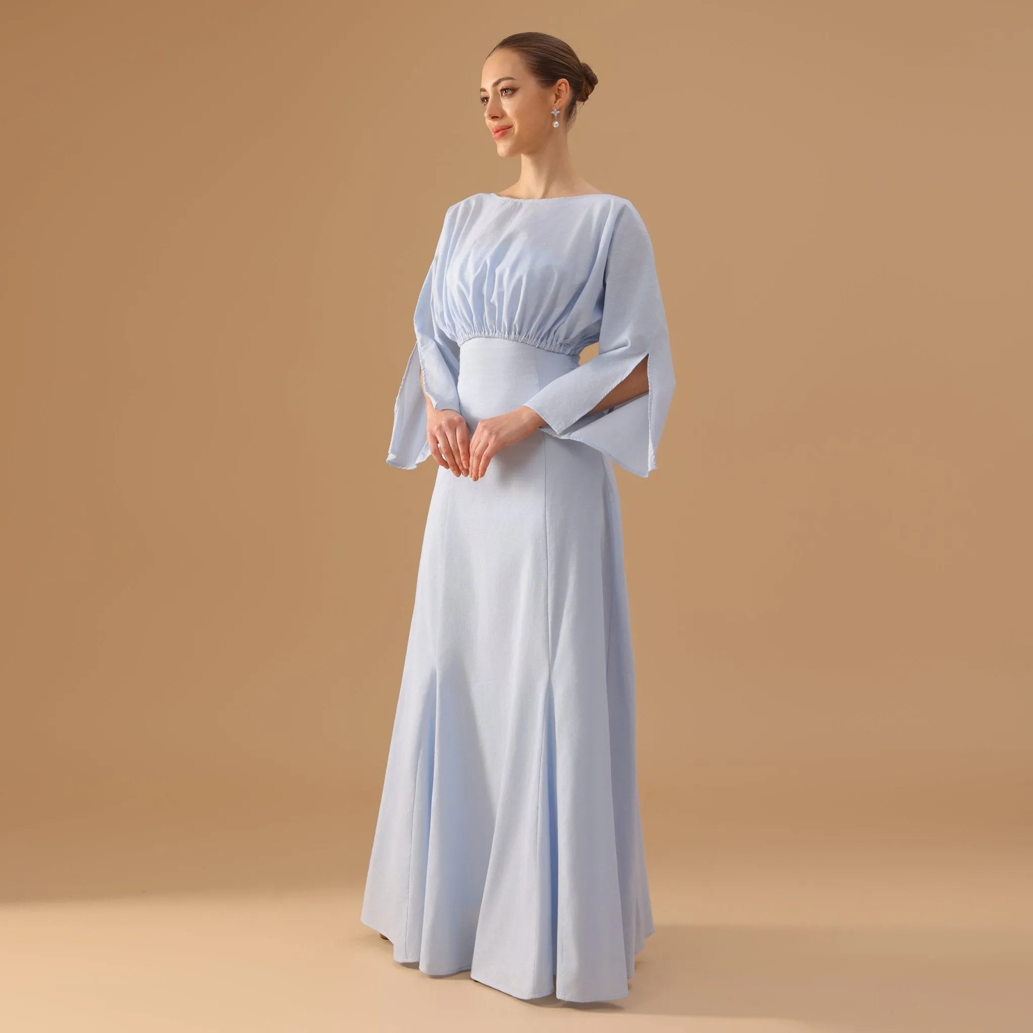 Flared A-Line Dress and Gathered Off-Shoulder Top
