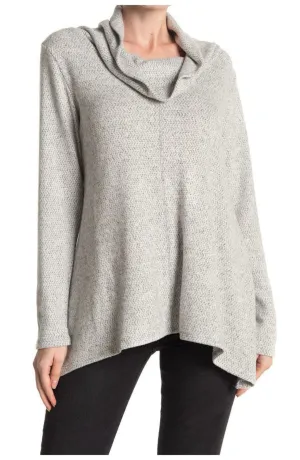 Forgotten Grace Women's Center Seam Knit Cowl Neck Sweater